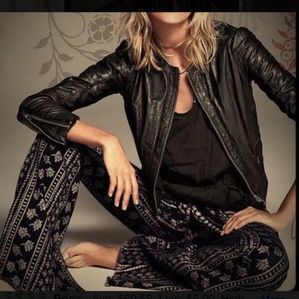 RARE FREE PEOPLE BALI painted super flares sz 28 - Picture 1 of 8